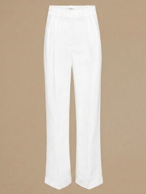 Wilfred Aritzia Wide Leg High Waist The Effortless Linen Pants White Size 12 NWT